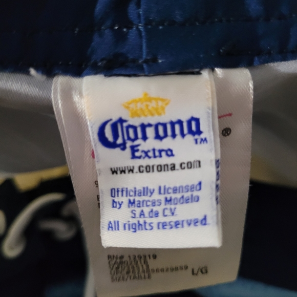 CORONA EXTRA | stretch stripe palm trees beach swim board shorts - Picture 5 of 8